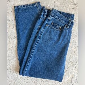 Crazy Horse Women’s Blue Denim Jeans With Beaded Trim Accents | Size: 10